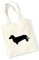 Huuraa Tasche Dackel Silhouette Geschenk 10 Liter Natural Baumwolle Dackel Accessoire