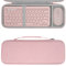 Geekria - Estuche rígido Compatible con Logitech K380 + M350, Microsoft Designer Compact Keyboard + Microsoft Mobile Wireless Keyboard y Pebble Mouse Combo (Rosa)