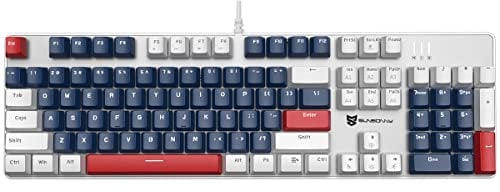 Qisan Mechanical Gaming Keyboard Wired Blue Led Backlit Keyboard Red Switch Full Size 104 Keys US Layout | Computer Keyboards | Gaming Accessories | Mechanical Keyboards | Ergonomic Keyboardes