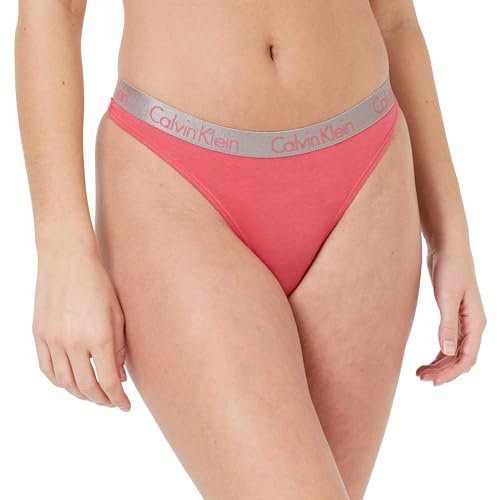 Calvin Klein Femme String Thong Tanga, Multicolore (Claret Red), L