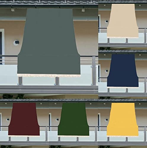 Luga TENDA DA SOLE CON ANELLI RESISTENTE ESTERNI BALCONE VERANDA GIARDINO 2022 (150X290, GRIGIO)