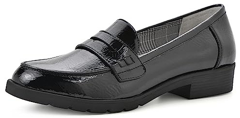 CLIFFS BY WHITE MOUNTAIN Women's Shoes Galah Penny Loafer, Black/Patent, 10 M