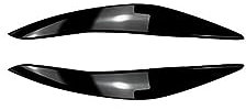 VECES Passend für BMW F10 F11 Evil Scheinwerfer Augenbrauen Augenlid 5er-Serie 518d 520d 520i 530i M5 ABS glänzend schwarz Carbon Look 3D-Aufkleber 2010-2017 Scheinwerfer Augenlid Augenbrauen (Größe: