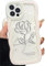 UEEBAI Hülle für iPhone 15 Pro Max 6.7 inch, Wellen Rahmenform Silikon Schutzhülle Stoßfeste Rückseite TPU Bumper Cover für Mädchen Frauen Handyhülle für iPhone 15 Pro Max 6.7 inch - Weiße Rosen