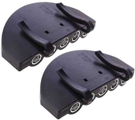 KICHOUSE 2pièces Lampe Frontale à Led Rechargeable à Pincer Modes Éclairage Lampe Frontale Piles Compacte Et Portable