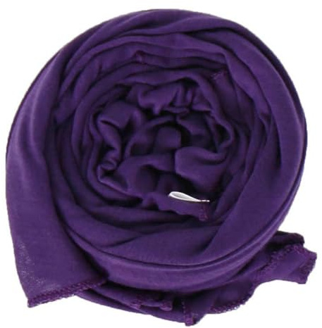 Whakano Einfarbig Damen Schal Scarf Kopftücher Leicht Weicher Halstuch,Soft Schals Stola,Elegant Lange Schals,übergroßer Quadratisch Deckenschal,80 x 180cm,für Frühling Sommer Ganzjährig,Dunkellila