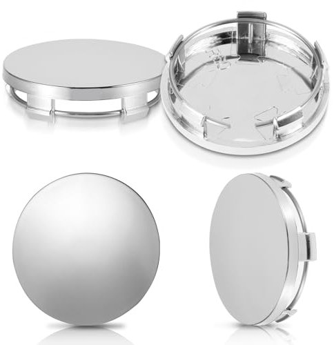 GEEHUA 4 Stück Nabendeckel 60mm/2,36 Zoll, Radnabendeckel Nabenkappen Universal ABS Radnabenkappen Snap in Kunststoff Mittelkappe Ersatz kompatibel für Felgen die meisten Autos(Silber)