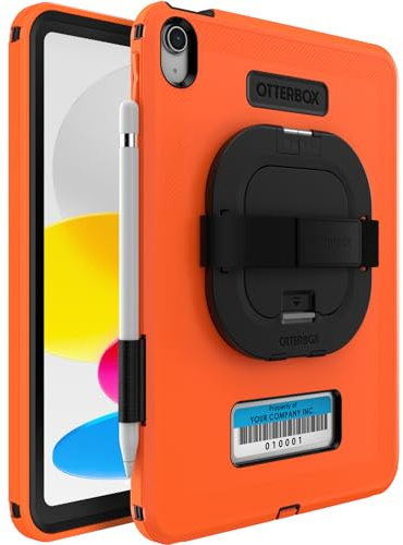 OtterBox Defender for Business mit Ständer/Handschlaufe für iPad (A16) und iPad 10. Generation, hohe Sichtbarkeit, robust und langlebig, ohne Bildschirm, Port-Schutz, inklusive Schirmständer (Keine