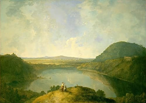 HCOTZHPY Berühmt Leinwand Wandbild Kunstdruck Leinwand Malerei Poster Albaner See von einem berühmten Künstler Leinwand Plakat für Flurdekoration 60x90cm