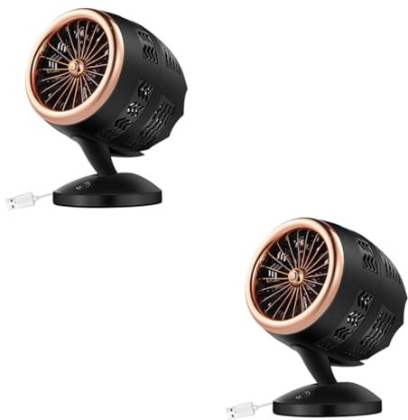WHAMVOX 2stücke Usb Mini Tischventilator Leiser Verstellbarer Kühlventilator Für Zuhause Und Büro Energieeffizient Tragbar Und Einfach Zu Bedienen