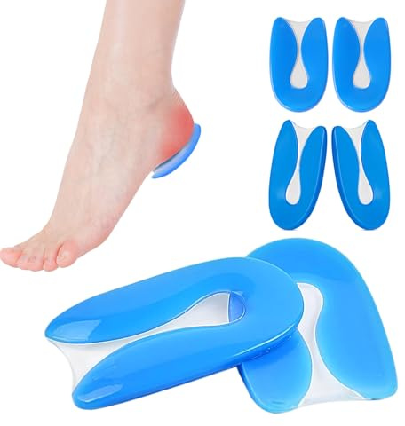 3 Paar Fersensporn Einlagen Gel Fersenkissen Geleinlagen Für Schuhe Gelkissen Einlegesohlen Gel Fersenschalen Orthopädische Fersensporn Fersenkissen U Form Für Die Ferse Damen Und Herren (M:40-45)