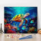 TISHIRON DIY Paint by Numbers for Adults Sea Turtle Paintings Adult Paint by Number Kits on Canvas Sea Animals Colorful Coral Ocean Painting by Numbers Kit for Adults Vintage Art Crafts 16x20 in