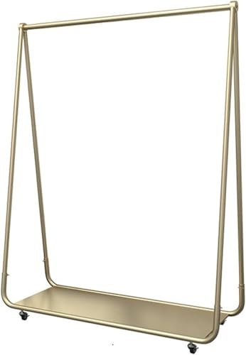 WYRMB Kleiderständer, Kleiderständer, Bodengarderobe, Kleiderstange aus Metall, Wäscheständer, Robust und Langlebig, Geeignet Für Alle Arten Von Kleidung, Gold, 150x150cm,Gold-120x150cm