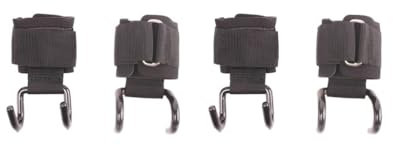 Timcryxient 2 set 1 paio di ganci per sollevamento pesi e polsi, cinghie di supporto per palestra, guanti con 2 ganci, lunghezza 35 cm