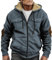 Generisch Winterjacke Herren Gefütterte Jacke Mit Kapuze Männer Einfarbiges Herren Winddicht Outdoorjacke Winter Oberbekleidung Ledermantel Varsity Jacket Teddyfleece Jacke Herren Jacket