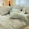 Tospass Blumen Bettwäsche Set 135x200cm Grün Rosa Bunt Blätter Pflanzen Floral Mädchen Wendebettwäsche Mikrofaser Blumenmuster Bettbezug mit Reißverschluss und Kissenbezug 80x80cm