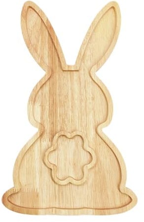 SiaBiced Dessert Serviertablett Sushi Teller Holz Hase Schneidebrett für KTV Party Home