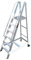 TB Davies 4 Tread Industrial Aluminium Warehouse Step - Class 1 Materials, 150kg Work Load Capacity, Made in The UK