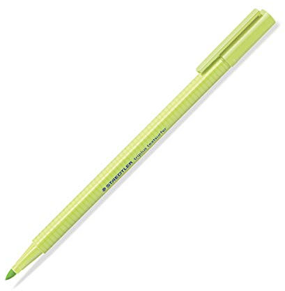 Staedtler Textmarker triplus Highlighter, ergonomische Dreikantform, Hohe Qualität Made in Germany, Linienbreite 1 - 4 mm, Set mit 10 Stück, Pastell-Farbe Limettengrün, 362 C-530
