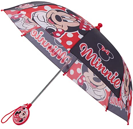 Disney Kinder-Regenschirm, Die Eiskönigin/Prinzessin/Minnie Maus für Kleinkinder und kleine Mädchen, für Kinder von 3–6 Jahren, minnie maus