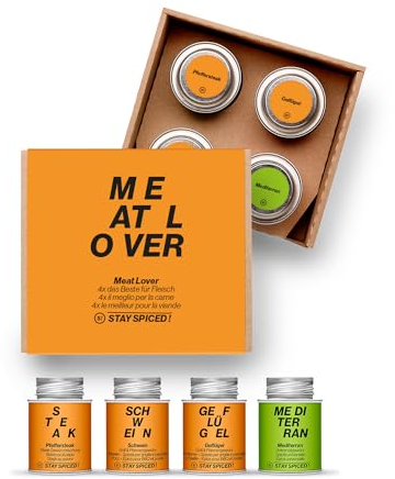 STAY SPICED ! Geschenkbox Meat Lover Set aus 4 ausgewählten Gewürzen