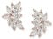 SWEETV Boucles d'oreilles de mariage pour mariée demoiselle d'honneur Marquise Zircon Strass Cluster Boucles d'oreilles pour femmes Prom, Zircone cubique, Zircone cubique