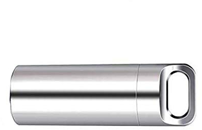 Wasserdichte Pillendose, BE-TOOL 1 Stück, kleine Taschen-Pillenbehälter, Metall, tragbar, Reise-Pillenhalter für Schlüsselanhänger, Pillenanhänger, Silber, Größe M