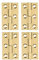 YOFASEN Messing Scharniere - Kupfer Faltstoß Scharniere Scharniere Klein Schrankscharnier Tür Schublade Scharniere mit Schrauben, Gold, 1.5 Zoll(38x23x1.2mm) - 4pcs