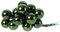 Christmas Decorations Weihnachtskugeln am Draht Glas 2cm x 12 Stück Spiegelbeeren Mini piniengrün dunkelgrün grün glänzend