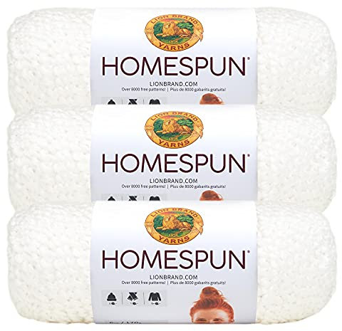 (3 Pack) Lion Brand Yarn Homespun Bulky Yarn, Hepplewhite, 790-300A