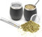 BALIBETOV Modern Mate Cup and Bombilla Set (Yerba Mate Cup) -Yerba Mate Set Includes Double Walled 18/8 Stainless Steel Mate Tea Cup, Two Bombilla Mate (Straw) and a Cleaning Brush (Black)