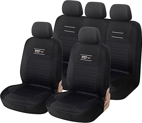 Upgrade4cars Autositzbezüge Set (Schwarz, Komplett Set)
