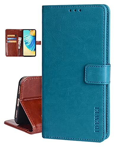 COQUE Étui pour téléphone Portable ASUS Rog Phone 5S,étui à Rabat en TPU + Cuir,avec Support,Portefeuille avec Fente pour Carte,Protection Antichoc pour ASUS Rog Phone 5S-Bleu Ciel