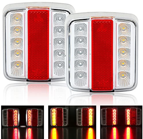 DARKGUARD Anhänger Rückleuchten Set LED,2pcs Rücklichter Für KFZ Anhänger 12v led,Rücklicht Anhänger Led, Anhänger Rücklichter led Heckleuchten Anhänger Wasserdicht für PKW Wohnwagen Van mit E-Mark