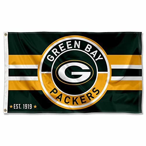 WinCraft Green Bay Packers Aufnäher mit Kreis-Logo, groß, 7,6 x 12,7 cm