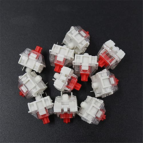 BesDirect 100pcs Switch Keyboard, Interrupteur de Clavier de Jeu Ergonomique, Interrupteur de Remplacement pour Les Prises CIY SMD 3pin Thin pins Compatible avec Le commutateur MX (Rouge)