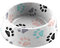 Retro Paw Print Melamine/Plastic Pet Food Bowl - Small