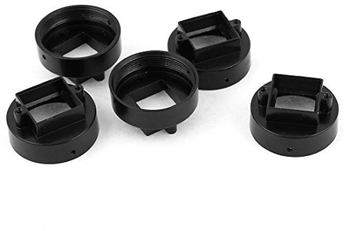 Ruilogod 5 stücke Black Metal CS Mount Security CCTV Camera Lens Cap Keeper Holder