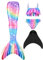 SPEEDEVE Mädchen Meerjungfrauenschwanz Meerjungfrau Flosse Bikini Set,HEI-m9,120