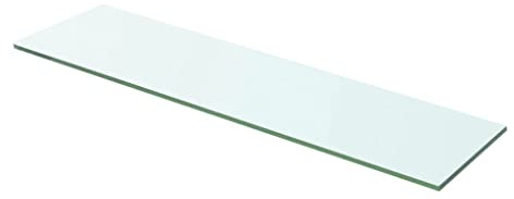 WIFSE Panneau Verre Trempé Transparent 60x12 cm Épaisseur 8 mm Étagère de Maison Magasin Tablette Salle de Bain Chambre à Coucher Autres Accessoires de Salon Étagère de Douche