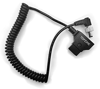 Topcine Câble d'alimentation D-Tap vers verrouillage DC 5,5 2,1 mm 12 V compatible avec Sony PIX-E7 PIX-E5 Atomos Ninja V/Shogun,Ikan DJI Monitor, Hollyland Mars 400s Smallhd Indie 7 Aputure LED Light