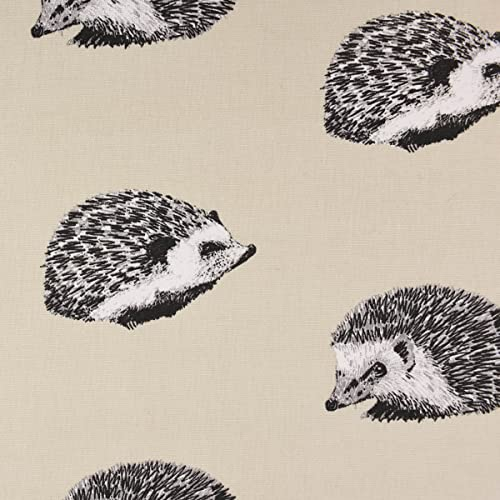 Prestigious Textiles Dekostoff Baumwolle Digitaldr. Hedgehog Canvas Igel beige schwarz 140c