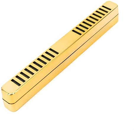 ACCROL Rechteckiger Humidor, Der Zigarren-Humidor-Luftbefeuchter Raucht, Tabak-Gadget-Zubehör for Zigarren Werkzeug (Color : Gold)