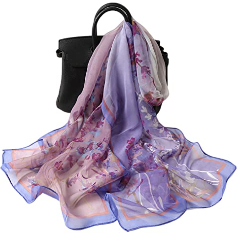 FAIRYGATE Seidentuch Damen Schals & Tücher für Damen Wickel für Abendparty Formale Kleider Hochzeit Brautjungfer Chiffon Schal A5014