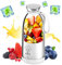 Botella Batidora Portatil,500ml Mini Licuadora Personal con Seis Cuchillas,Smoothie o Batidos Licuadora USB Eléctrica,Batidora Licuadora de Jugo para Viajes Deportes Cocina Camping Casa (Blanco)