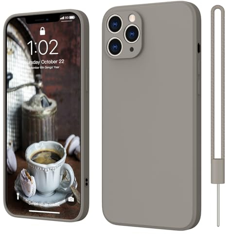 ElestBela iPhone 11 Pro Max Hülle Silikon, Hanyhülle iPhone 11 Pro Max Ultra Dünn Slim mit Microfiber, Kratzfeste Rundumschutz Case Schutzhülle Hülle für iPhone 11 Pro Max 6.5'' Grau