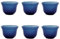 Livellara Coppette in Vetro Soffiato - Set da 6 per Gelato, Macedonia, Frutta, Dessert - Colorate, Moderne, Eleganti - Conservano la Temperatura, Facili da Pulire - Blu Oceano