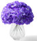 SITUMEIZI 540 künstliche Hortensienblüten aus Seide, violett, große Köpfe mit Stielen, künstliche Hortensien, Blumensträuße für Zuhause, Hochzeit, Party, Frühlingsdekoration, 6 Stück (Vase nicht im