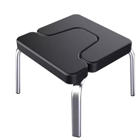 Taburete De Yoga, Banco De Yoga,Silla De Inversión De Yoga con Cuero De PU Y Tubo De Acero,Taburete Invertido De Yoga Multifuncional para Fitness,Silla De Inversión De Yoga,Negro