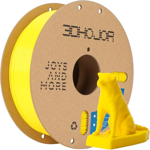 3DHoJor PLA+ Filament 1.75mm Kühles Gelb 1KG 3D Drucker Filament PLA Plus | Hohe Zähigkeit, Hohe Schlagfestigkeit, Ausgezeichnete Bedruckbarkeit, Stärker und Belastbar, mit hoher Maßgenauigkeit ±0,02mm
